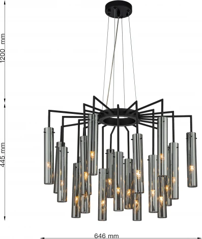 Подвесная люстра Favourite Orgel 4501-21P (220V, на тросе)