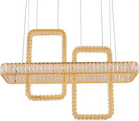 Подвесной светильник светодиодный Newport 8230 8232+2/S gold NEW (хрусталь, на тросе)