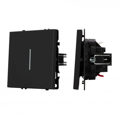 Механизм выключателя одноклавишный проходной LED SWT-NOBE-MKP1-SFPL-L-BK (230V, 10A) (Arlight) 054261