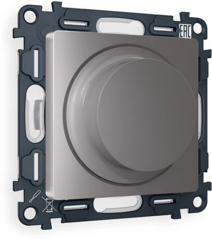 Комплект механизма Ambrella Volt светорегулятора универсального поворотно-нажимного ALFA MA505510 Сталь матовый 25-600W/LED 5-300W QUANT