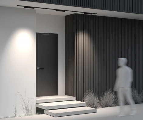 Уличный трековый светильник низковольтный LED 18W 48V Maytoni Points O-TR02-2-S-18WB4K