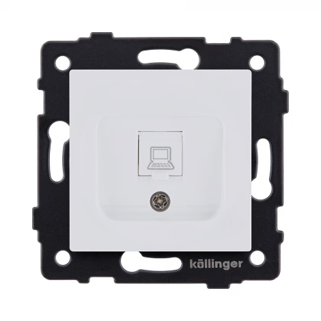 Розетка Ethernet RJ45 белый матовый Kollinger REA-018WM для Aspekt, Eleganz, Reflex
