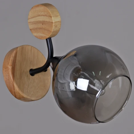 Бра Reluce 06780-0.2-01 BK+WOOD (220V)