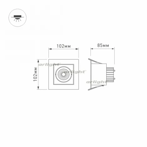 Встраиваемый точечный светильник Arlight CL-KARDAN 024137 (LED, 220V)