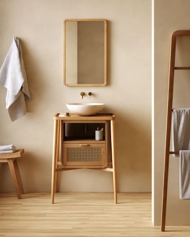 Настенное зеркало La Forma (ex Julia Grup) Shamel (Дерево,Стекло,Тик)