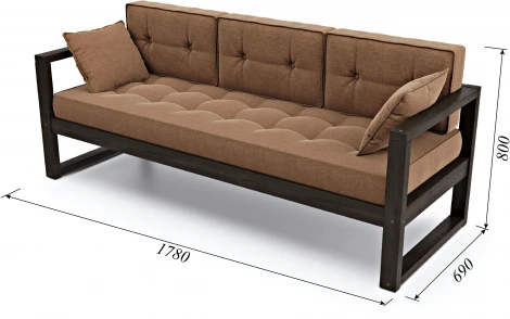 Диван Arsko Астер Б венге коричневая рогожка