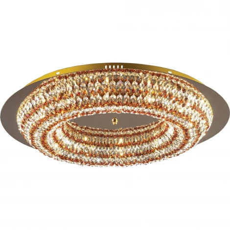 Потолочный светильник N-Light 62483 06 2483 0333 12 gold, amber and white crystal