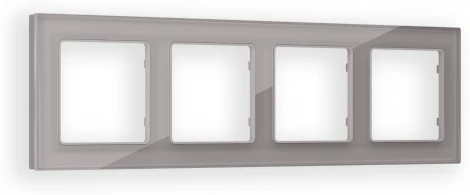 Рамка Ambrella Volt ALFA Platos (Сталь Стекло органическое) 4-ая AF330504