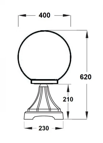Наземный фонарь Oasis Light GLOBO XL 88204XL Bl