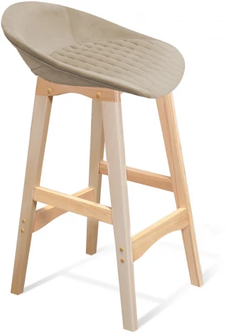 Стул полубарный SHT-ST19-SF2/S65-1 ванильный крем/прозрачный лак Sheffilton 4971677501