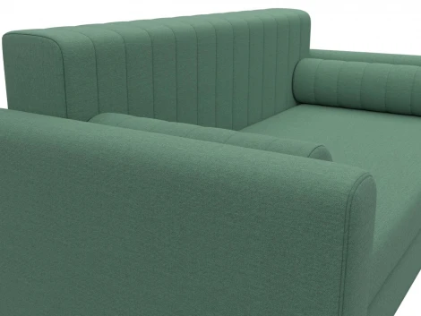 Диван прямой Лига-070 (ЛДСП,Брус,Фанера/Дерево/Рогожка/Зеленый) Лига Диванов 129649