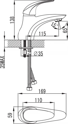 Смеситель Iddis Leaf LEASB00I01 для раковины