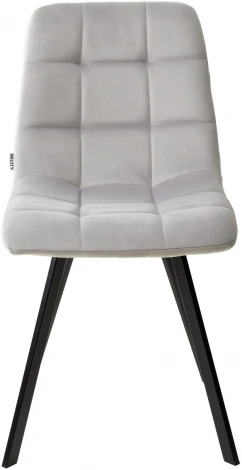 Стул CHILLI SQUARE BLUVEL-03 светло-серый, велюр / черный каркас M-City 629M04897