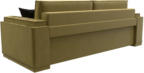 Диван прямой Лига-044 (Желтый,Коричневый/Микровельвет) Лига Диванов арт.122258