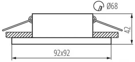 Встраиваемый точечный светильник без цоколя Kanlux SIMEN 29134 (12V)