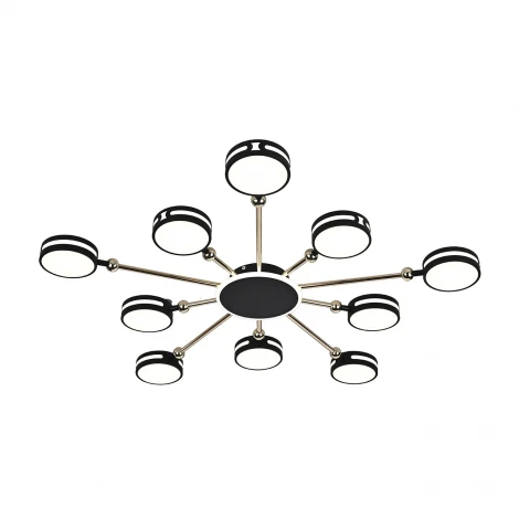 Потолочная люстра с пультом Escada 10206/10LED BL 130W Black/Gold