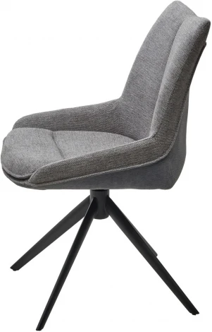 Стул M-City OSKAR 360 град. поворот. KN01-03 Серый/ BZ1046-02 Темно-серый/ Черный