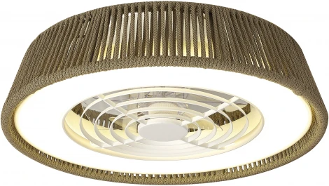 Потолочная люстра светодиодная с вентилятором Mantra Polinesia 8228 (регулировка яркости, 220V, пульт управления, круглые, IP44)