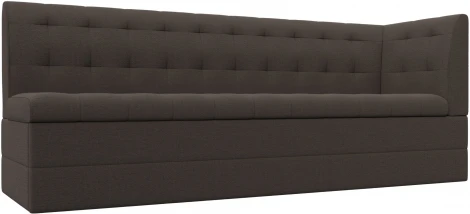 Диван кухонный Бриз с углом справа (Коричневый/Рогожка) Лига Диванов арт.122435