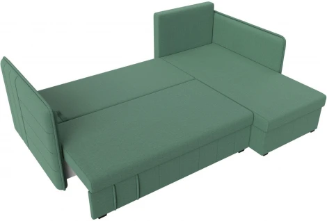 Диван угловой Слим правый угол (Зеленый/Рогожка) Лига Диванов арт.121151