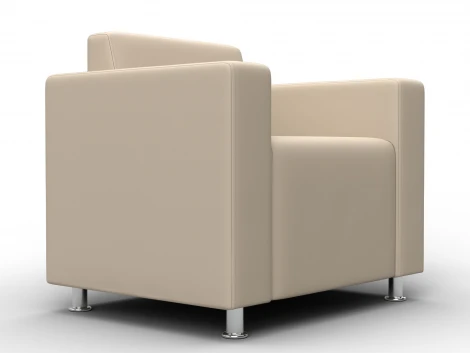 Кресло Лига-093 ВН (ДСП,Брус,Фанера,Экокожа/Бежевый) Лига Диванов 134972