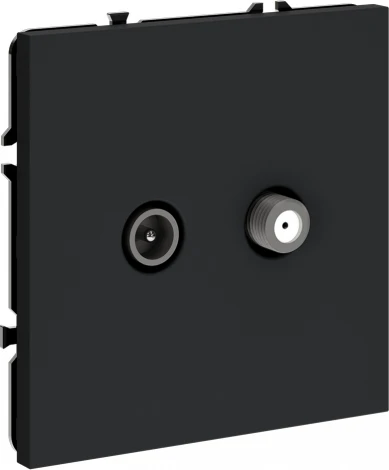 Розетка телевизионнная оконечная TV+SAT (графит) Voltum S70 VLS060407