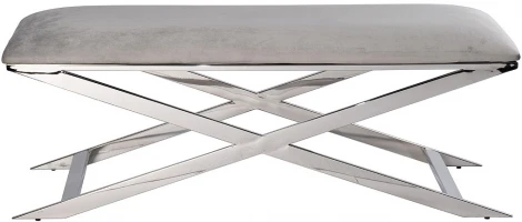 Банкетка Garda Decor 47ED-019BAN-SVSER (Хром/Серый)