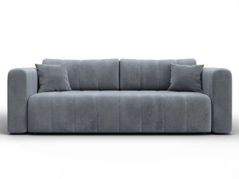 Диван прямой Лига-062 НПБ (ДСП,Фанера,ХДФ/Пластик/Велюр/Серый) Лига Диванов 130278