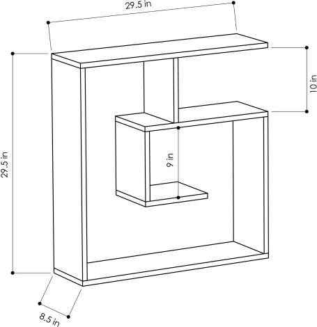 Полка Фигурная LABY SHELF (Дерево/Светло-коричневый) LEVE