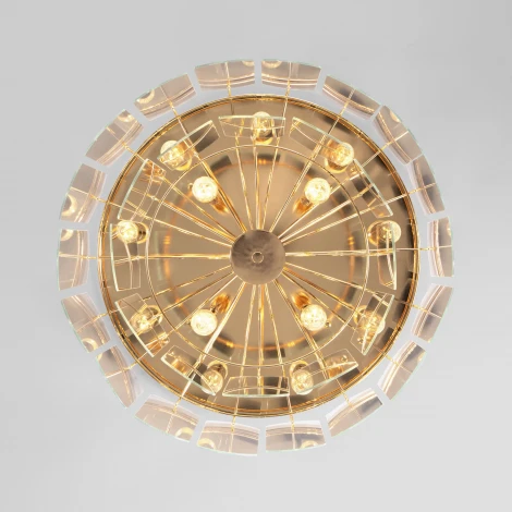 Потолочный светильник круглый Eurosvet Claire 60170 золото (220V, управление смартфоном, голосовое управление, умный дом - Minimir Home, Алиса, Маруся, Салют, круглые)