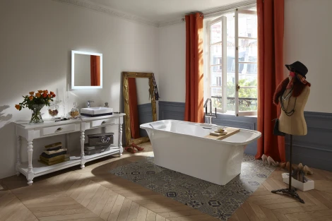 Смеситель Jacob Delafon Stillness E97344-CP напольный БЕЗ ВНУТРЕННЕЙ ЧАСТИ