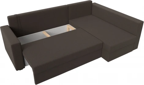Диван угловой Мансберг правый угол (Коричневый/Рогожка) Лига Диванов арт.121537