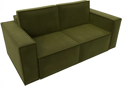 Диван прямой Куба мини (Зеленый/Микровельвет) Лига Диванов арт.121880