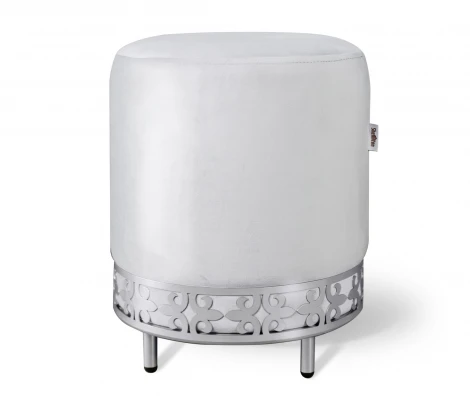 Банкетка Sheffilton SHT-B20-1 Серое облако/хром лак 4257049102