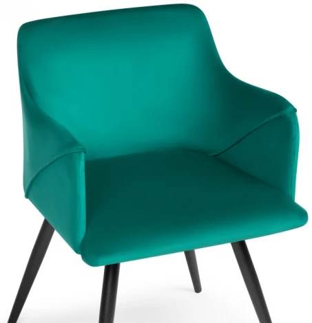 Стул Woodville на металлокаркасе Эджелл зеленый / черный 551068