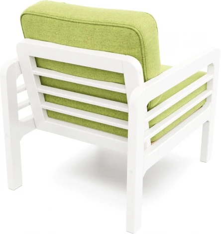 Кресло Arsko Бергер беленый дуб рогожка зеленая