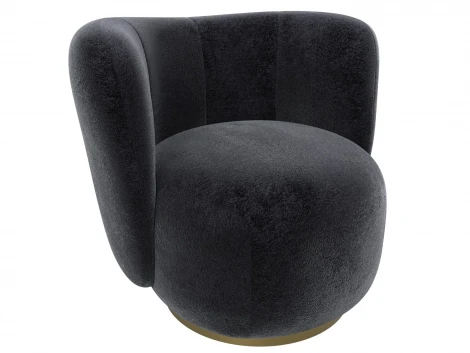 Кресло Лига-072 (Фанера//Велюр/Темно-серый) Лига Диванов 131016