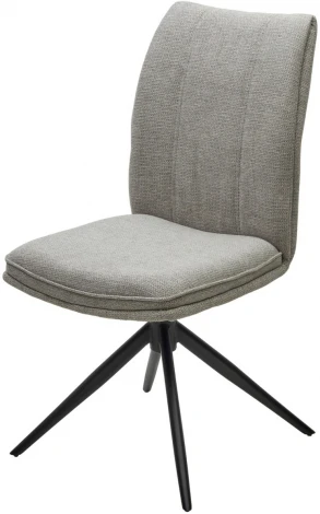 Стул M-City YOHAN 360 град. поворот. KN01-04 Светло-серый, ткань / Черный
