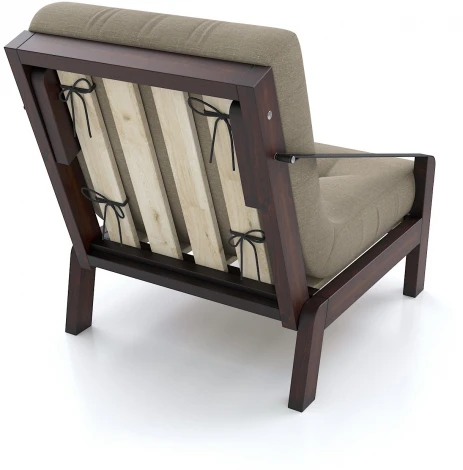 Кресло Arsko Локи орех темно-бежевая рогожка