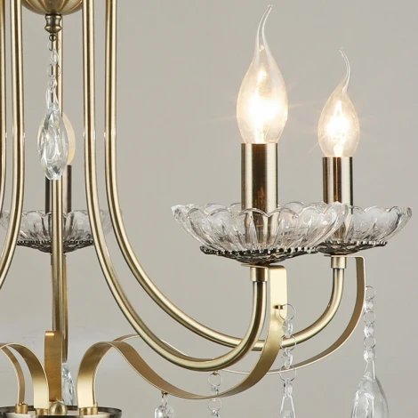 Подвесная люстра Reluce 04749-0.4-05 (220V, подвески, на цепи, подсвечник, свеча)