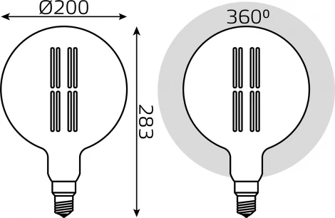 Лампочка светодиодная филаментная Gauss 154802118