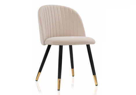 Стул Woodville на металлокаркасе Gabi beige / black / gold 15116