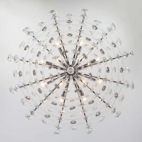 Подвесная люстра Eurosvet Crystal 10080/12 хром / прозрачный хрусталь