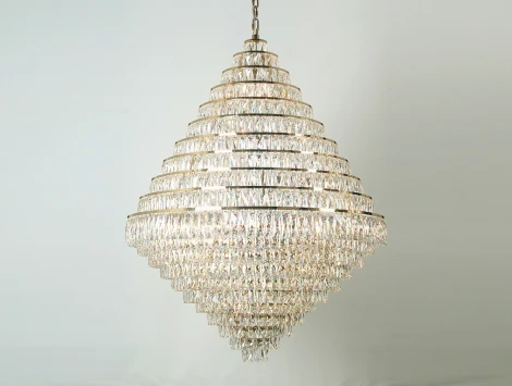 Подвесная люстра хрустальная Newport 10120 10125+43/C gold (220V, на цепи)