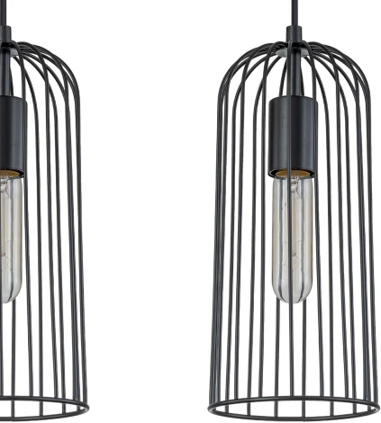 Подвесной светильник Escada Phoenix 10198/3S 3х60Вт Е27, металл, черный (220V, на проводе)