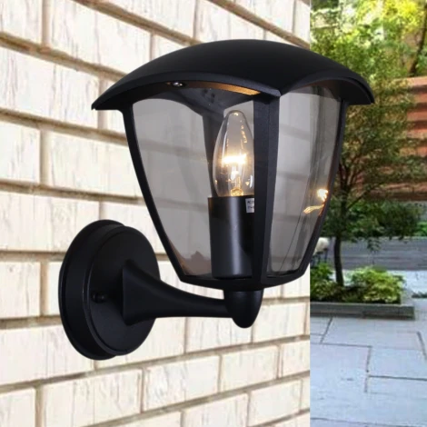 Настенный фонарь уличный Reluce 08301-9.2-001SJ BK (220V, фонарь, IP54)