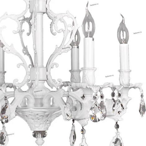 Подвесная люстра Omnilux Senis OML-74713-06 (220V, подвески, на цепи, подсвечник, свеча)