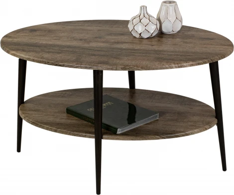 Стол журнальный BeautyStyle 29 дуб крымский состаренный/эбеновое дерево Mebelik арт.009066