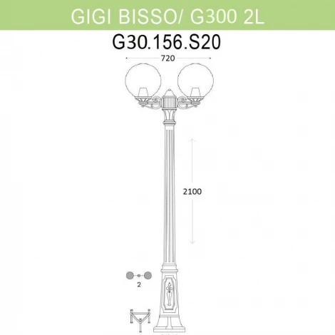 Наземный фонарь Fumagalli Globe 300 G30.156.S20.BXE27