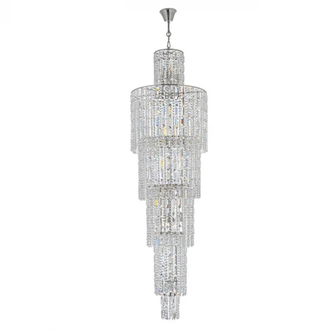 Подвесная люстра каскадная Arti Lampadari Valencia E 1.11.50.501 N (220V, хрусталь, на цепи)